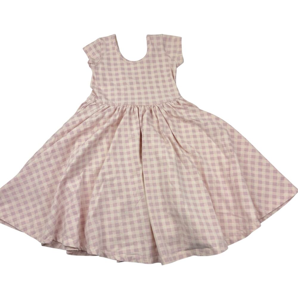 Alice + Ames Purple Gingham Check Summer Sleeve Ballet Dress, Size 7